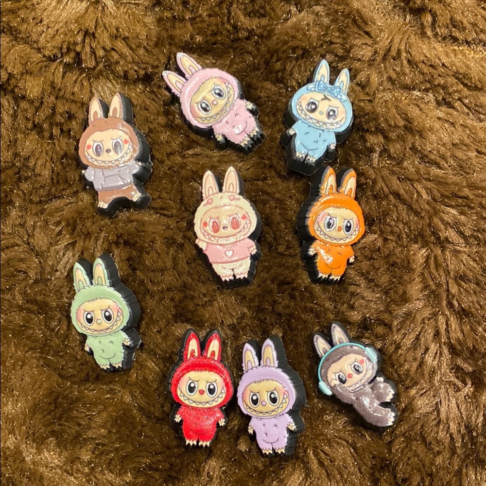 Labubu Croc Charms Jibbitz - LOT OF 9